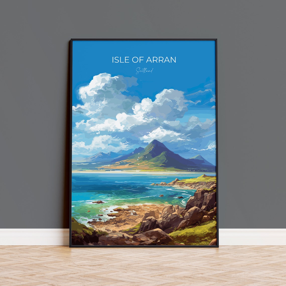 Isle Of Arran Poster Travel Print Of Isle Of Arran Scotland Art Lovers Gift Uk Travel Gift