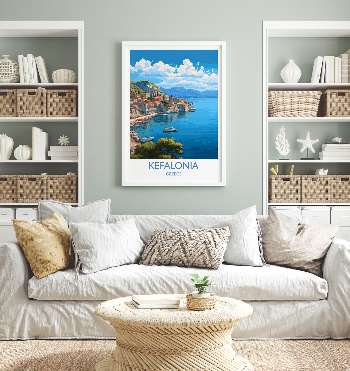 Kefalonia Travel Poster, Greece Wall Art Print - Image 4