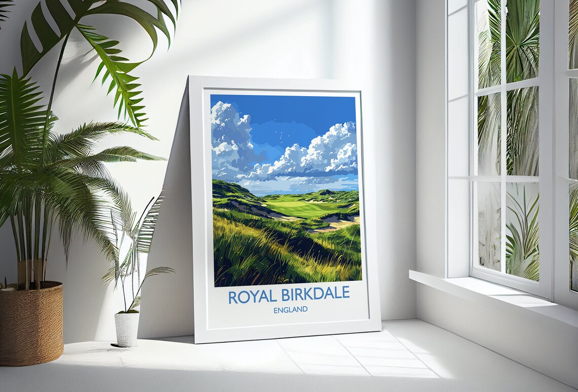Royal Birkdale England Links Golf Course Dunes Vintage Poster - Image 3