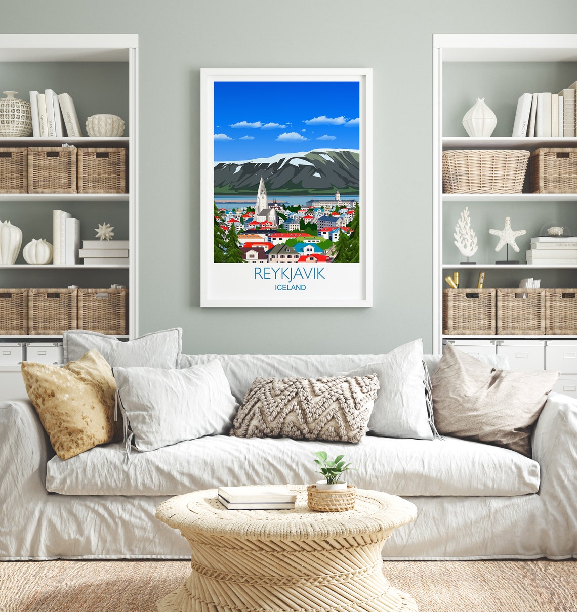 Reykjavik Art Lovers Gift Travel Poster - Image 4