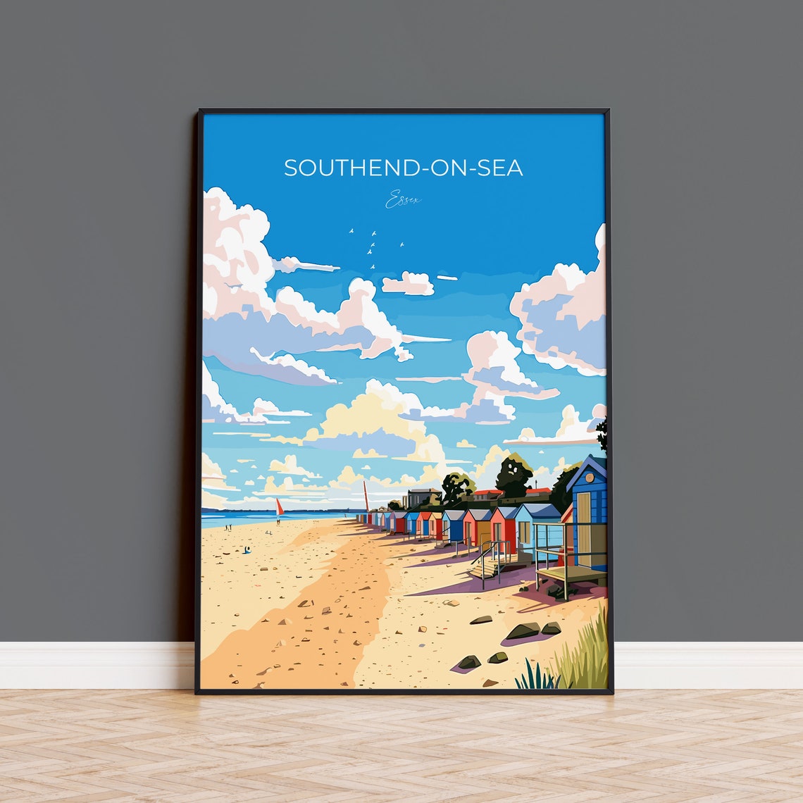 Southend On Sea Travel Print Wall Art Southend On Sea Travel Poster Essex English Coastal Art Southend Gift Wall Art Print