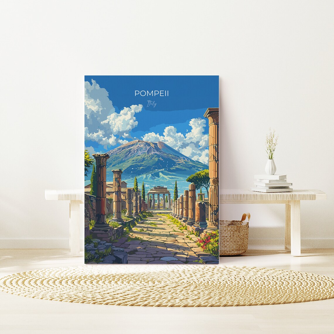 Pompeii Travel Poster, Italy Place Print - Image 2