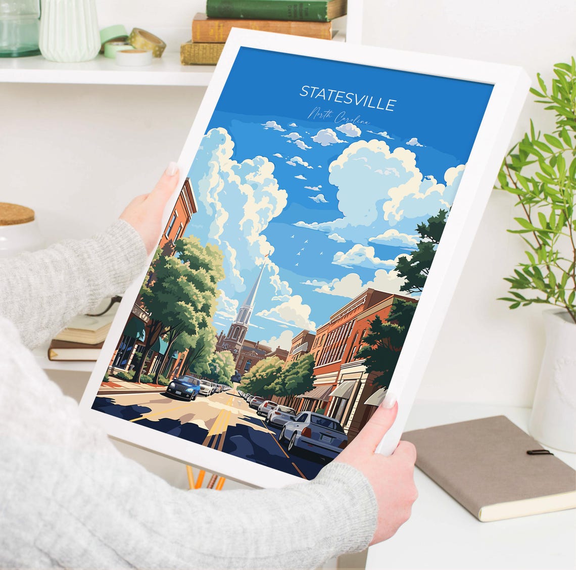 Statesville Travel Poster Wall Art Travel Print Of Statesville Statesville Art Lovers Gift North Carolina Usa Art Gift - Image 3