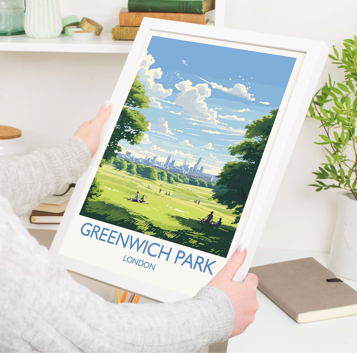 Greenwich Park Travel Poster Travel Print Of Greenwich Park London Poster Greenwich Park Art Gift London Art Lovers Uk Travel Gift - Image 5