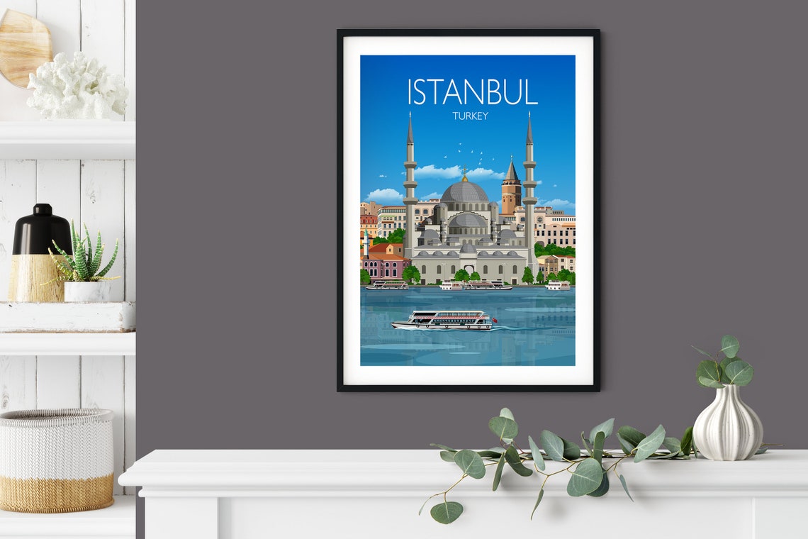 Travel Poster Of Istanbul Travel Print Of Istanbul Istanbul Poster Istanbul Turkey Turkey Travel Poster - Image 4