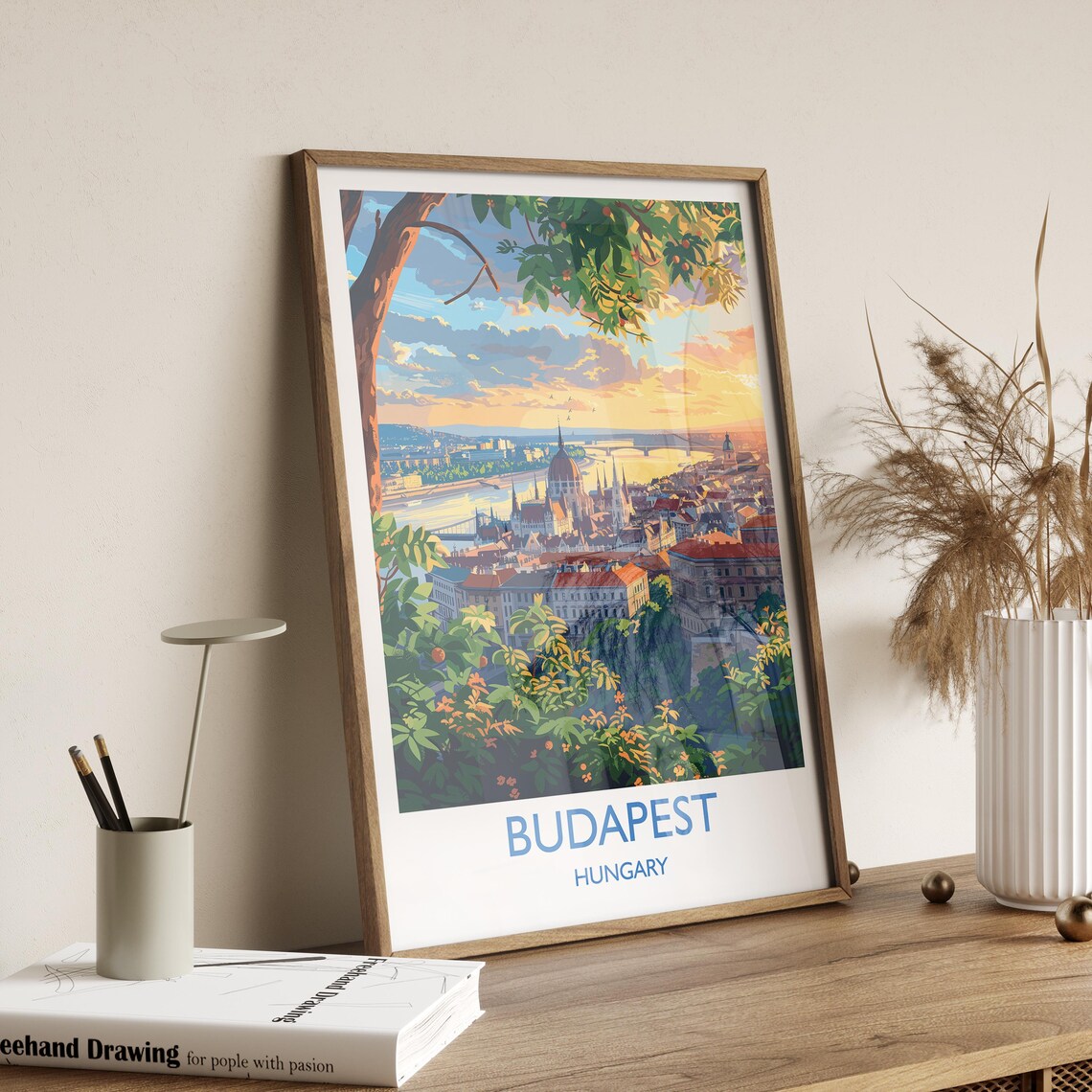 Budapest Travel Poster, Hungary Art Lovers Gift - Image 2