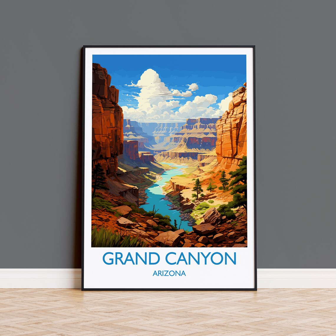 Grand Canyon Travel Poster, Arizona National Park Art Print