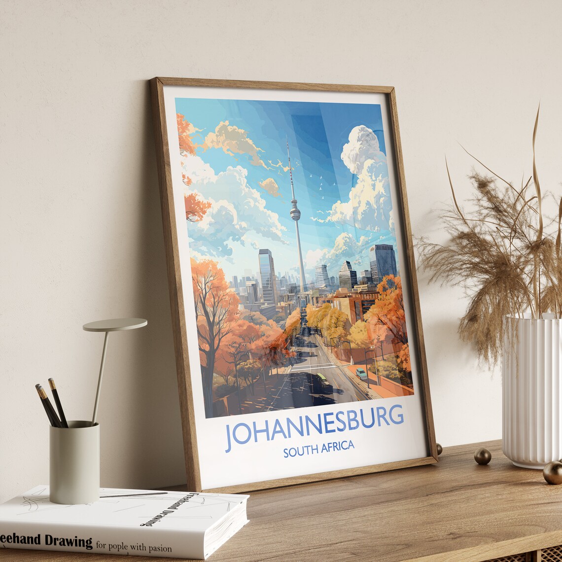 Johannesburg Travel Poster, South Africa Travel Art - Image 2
