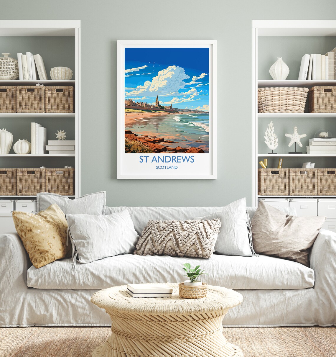 St Andrews Travel Poster, Scotland Art Print - Image 4