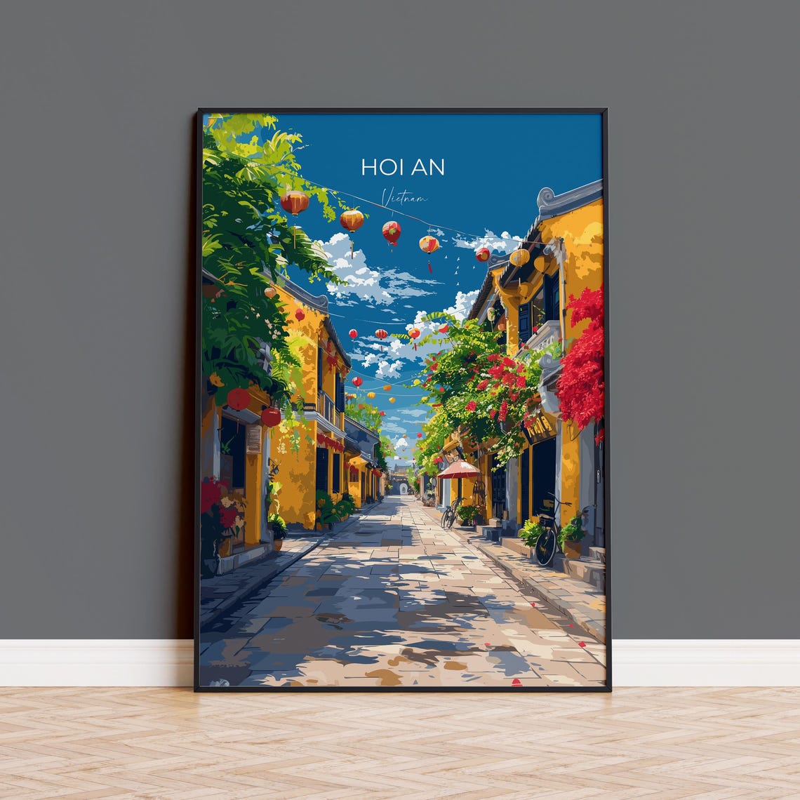 Hoi An Travel Poster Travel Print Of Hoi An Vietnam Asia Hoi An Art Lovers Gift Vietnam Gift Wall Art Print