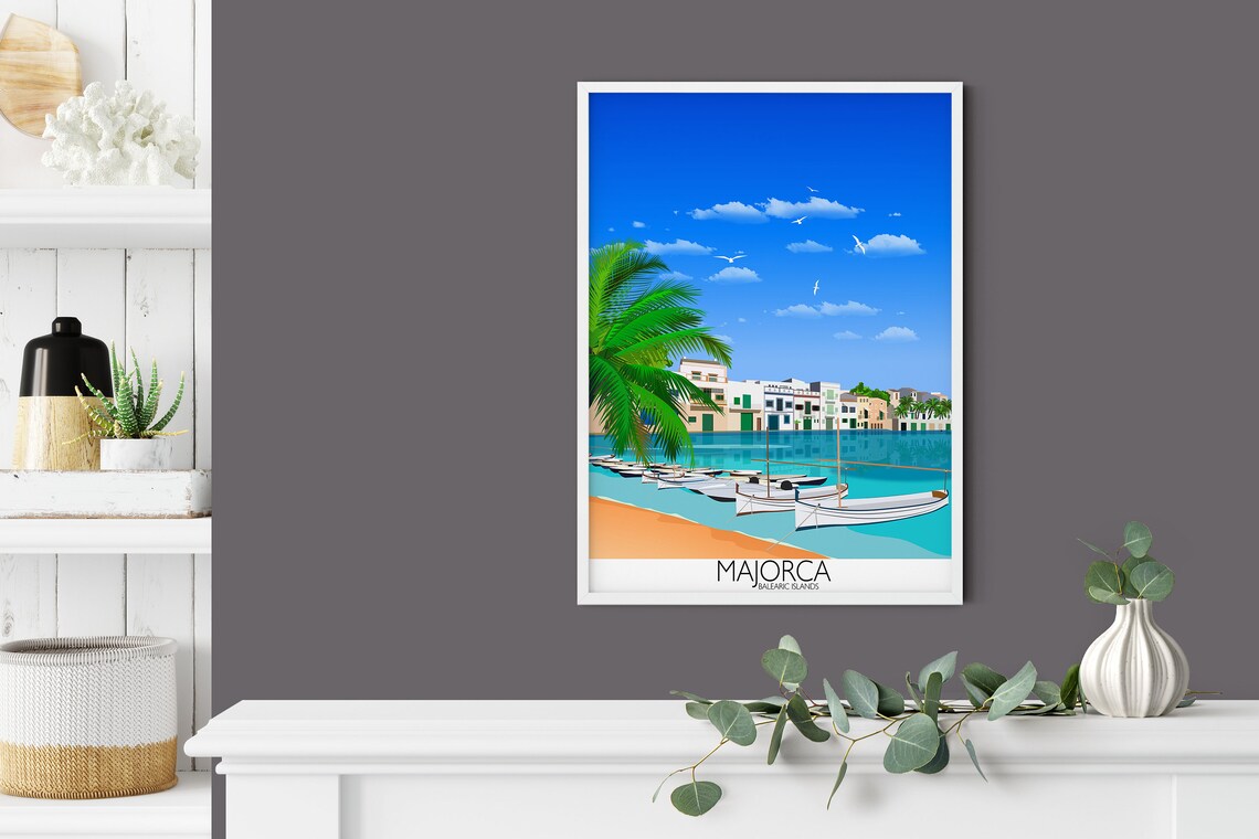 Majorca Travel Poster, Balearic Islands Travel Print - Image 2