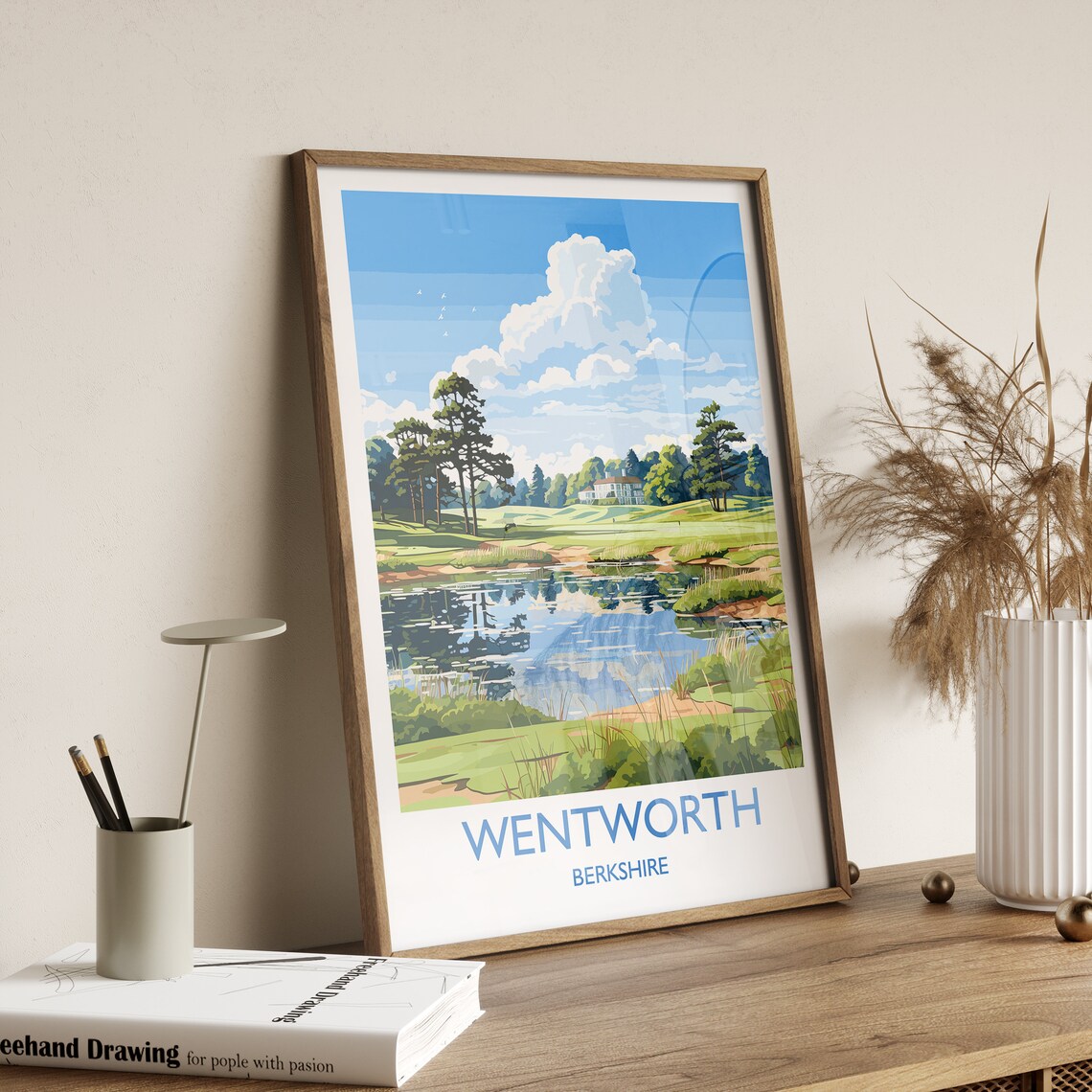 Wentworth Travel Poster, Berkshire Golf Art Print - Image 3