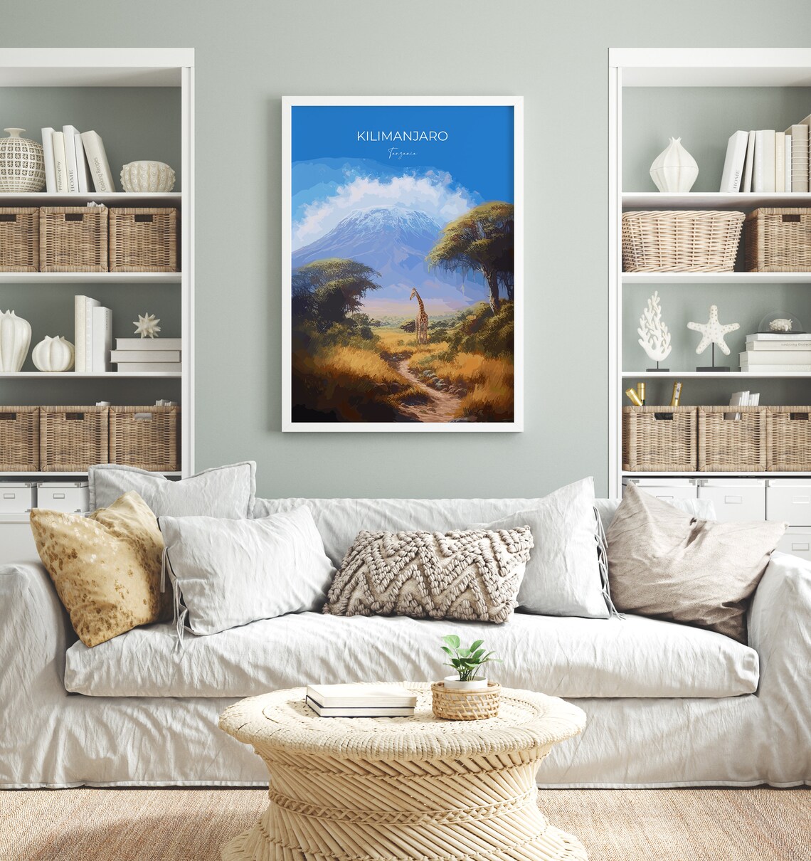 Mount Kilimanjaro Travel Poster, Tanzania Art Print - Image 4