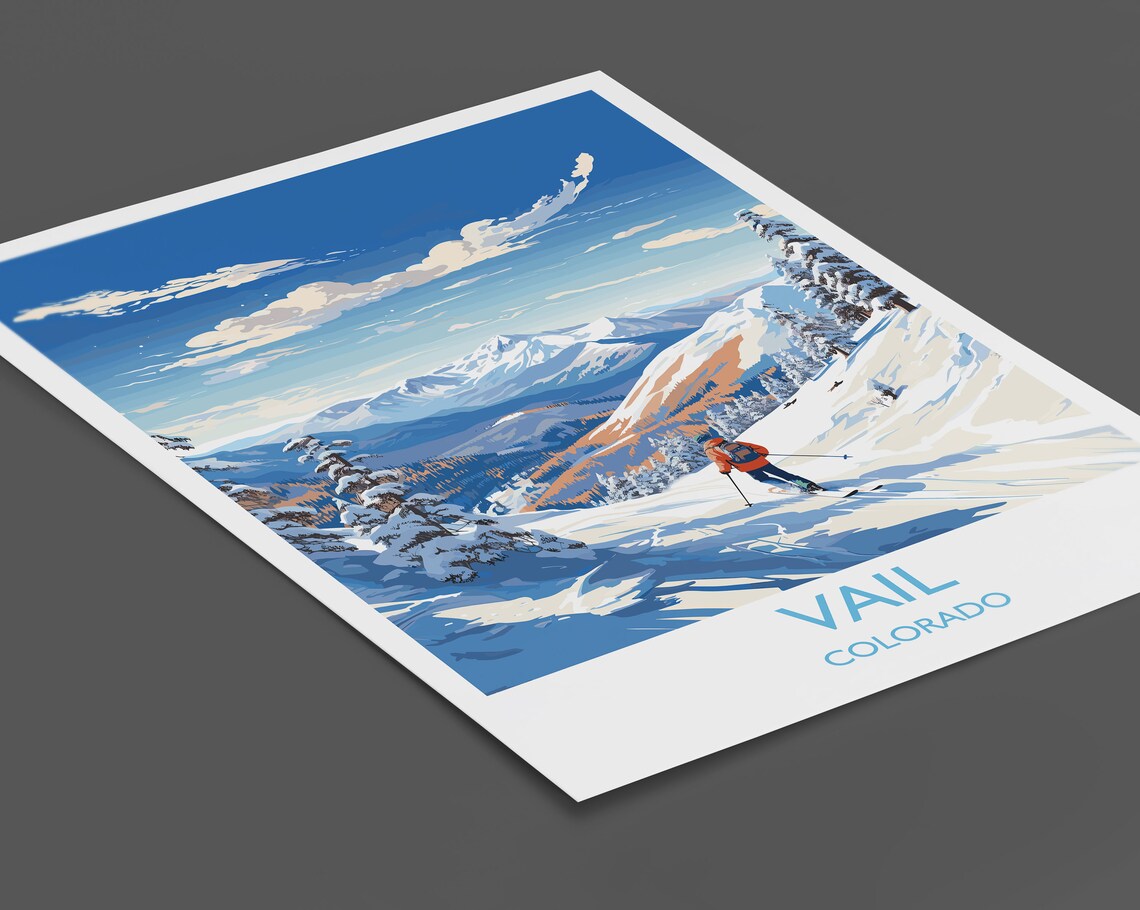 Vail Travel Poster, Colorado USA Travel Print - Image 2