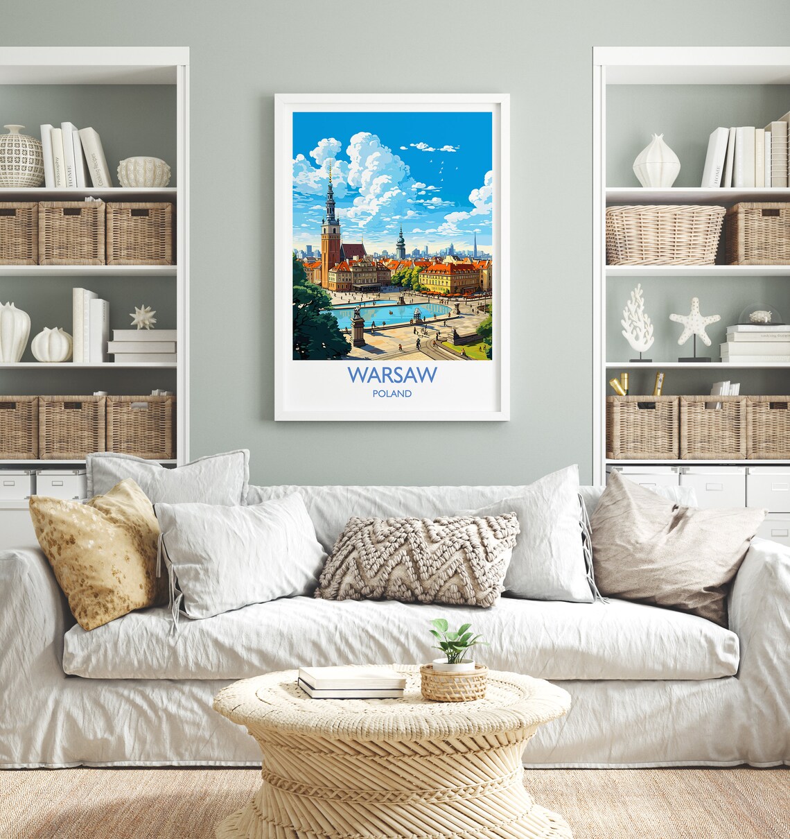 Warsaw Travel Poster, Poland Travel Art Print - Image 4