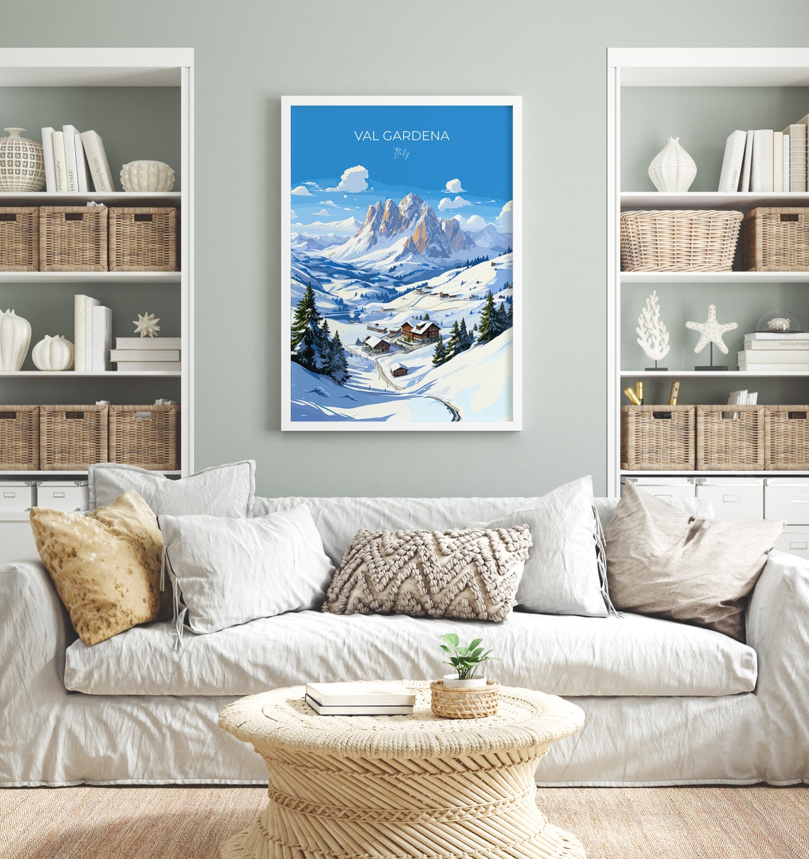 Val Gardena Wall Art Travel Print Travel Poster Of Val Gardena Ski Poster Art Gift Italy Dolomites Ski Art Travel Lovers Gift - Image 4