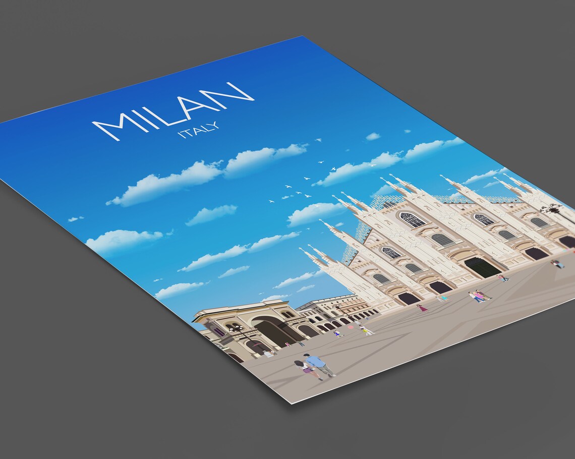 Milan Travel Poster, Italy City Art Print - Image 2