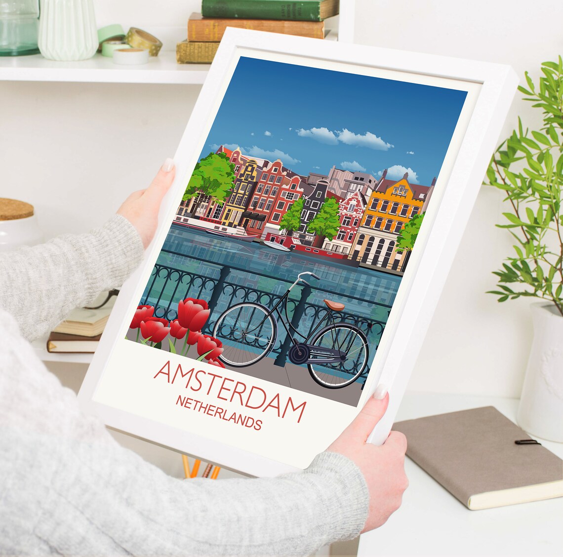 Amsterdam Travel Print Netherlands Wall Art Print - Image 3