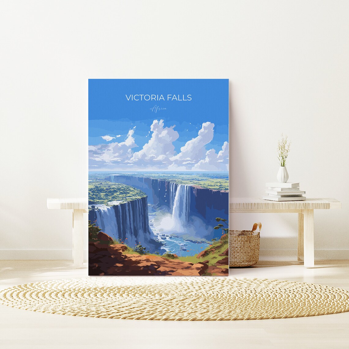 Victoria Falls Travel Poster, Zimbabwe Art Print - Image 3