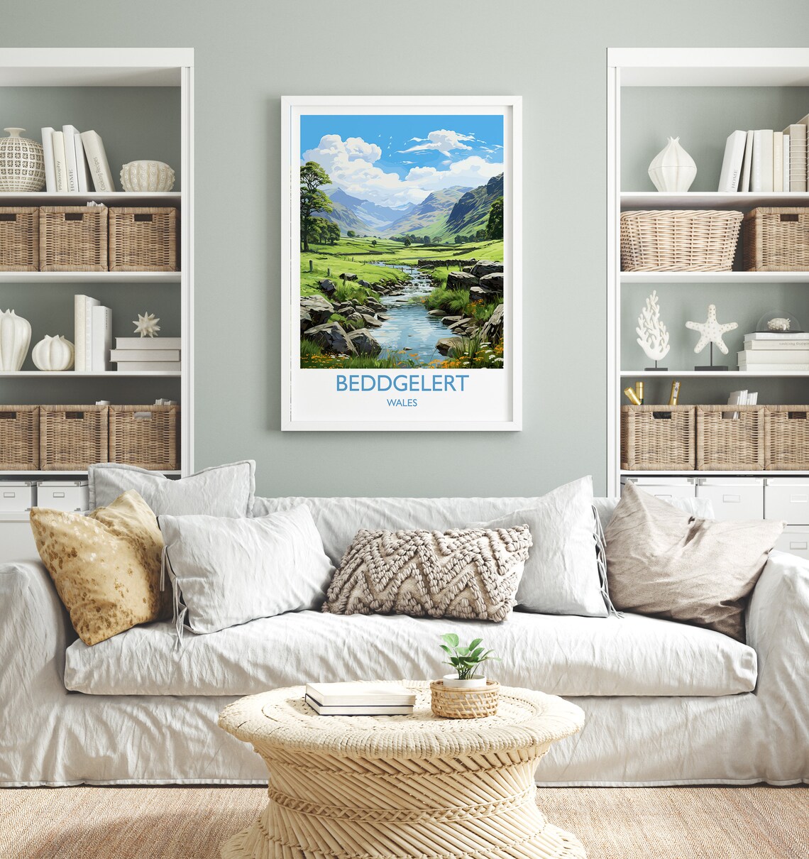 Beddgelert Travel Poster, Snowdonia Welsh Art Print - Image 4