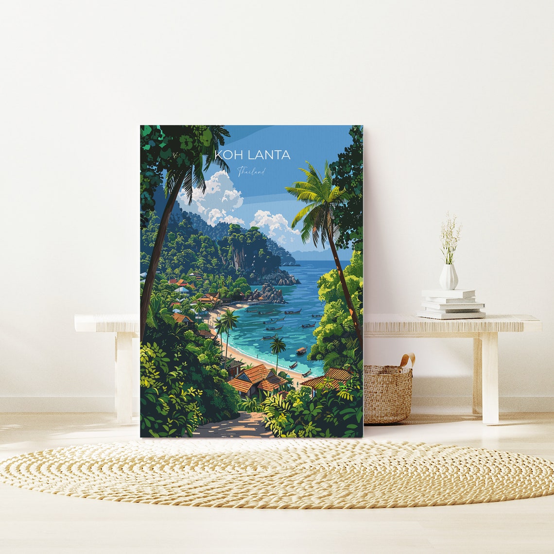 Koh Lanta Travel Poster Wall Art Travel Print Of Koh Lanta Thailand Koh Lanta Art Lovers Gift Travel Gift Art - Image 2