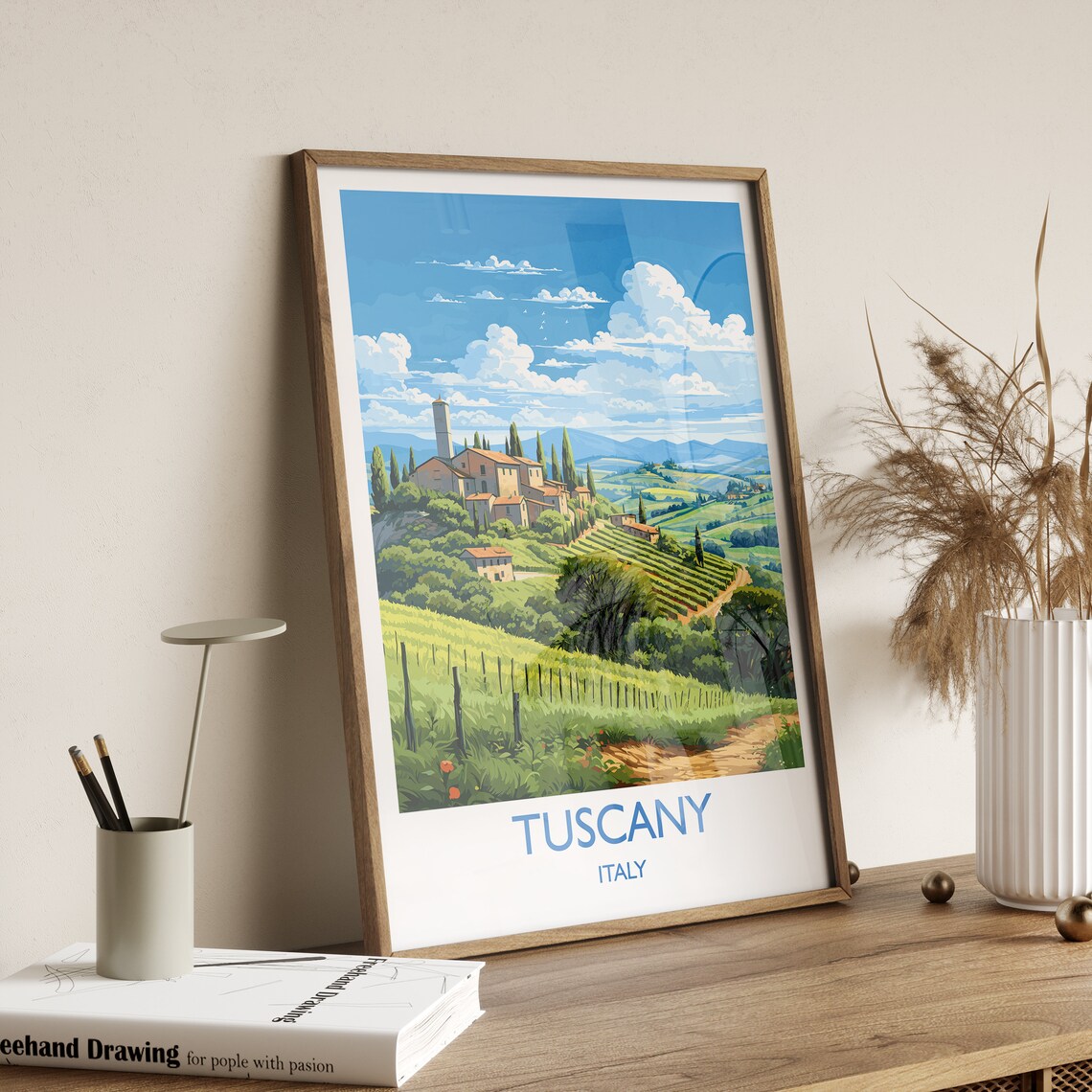 Tuscany Travel Poster, Italy Art Lovers Gift - Image 2