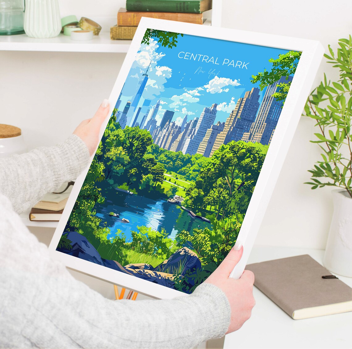 Central Park New York Travel Poster, USA Travel - Image 3