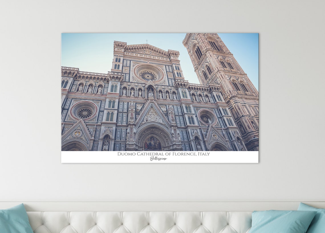 Florence Italy Duomo Cathedral Facade Photo Print Close Up View