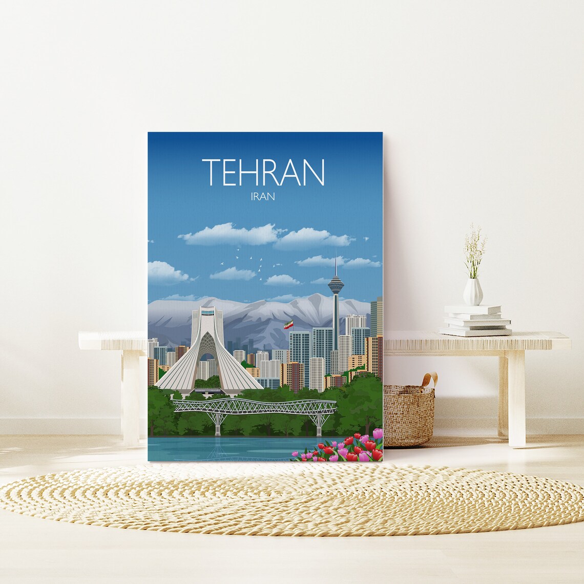 Tehran Travel Poster, Iran City Travel Print - Image 3