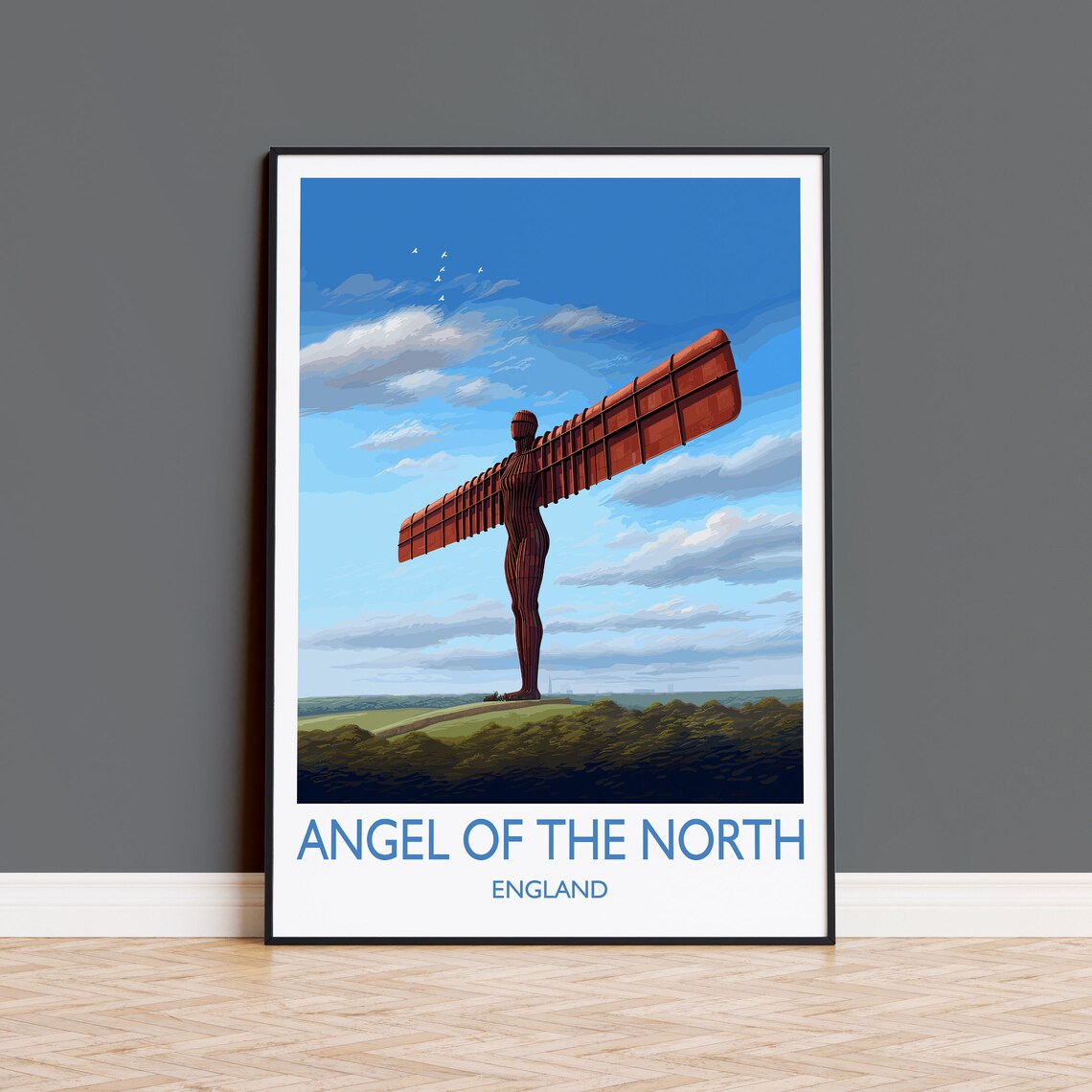 Angel Of The North Travel Poster, England Landmark