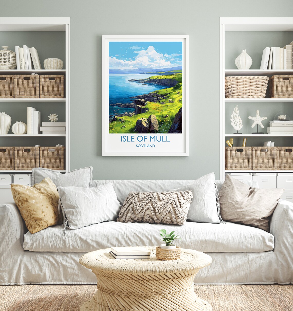 Isle of Mull Travel Poster, Scotland Wall Art - Image 4