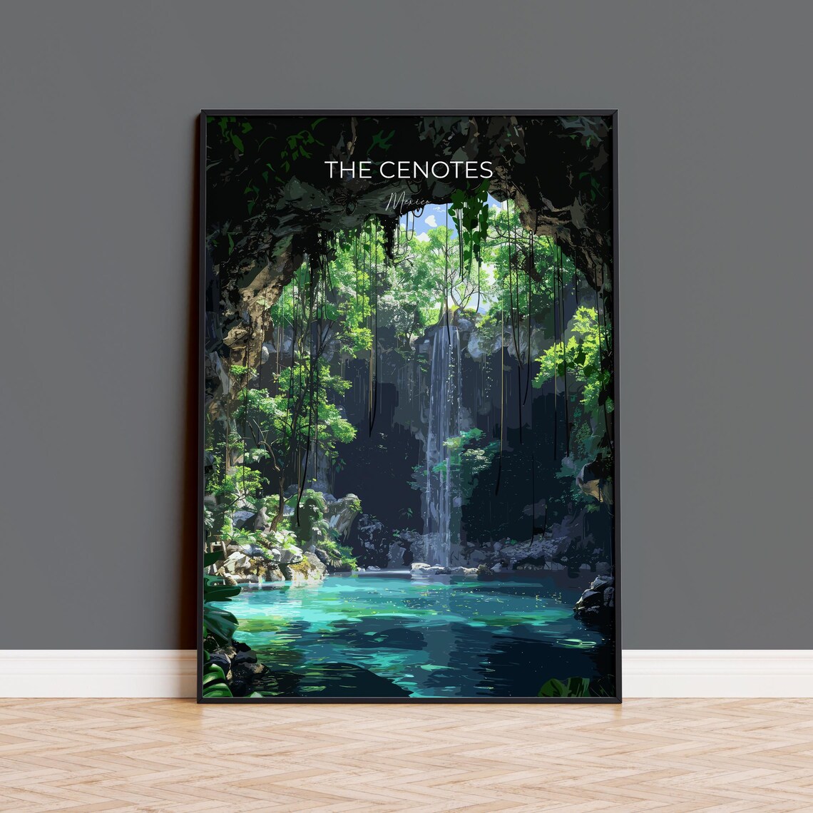 Cenotes Of Yucatan Travel Poster, Yucatan Mexico