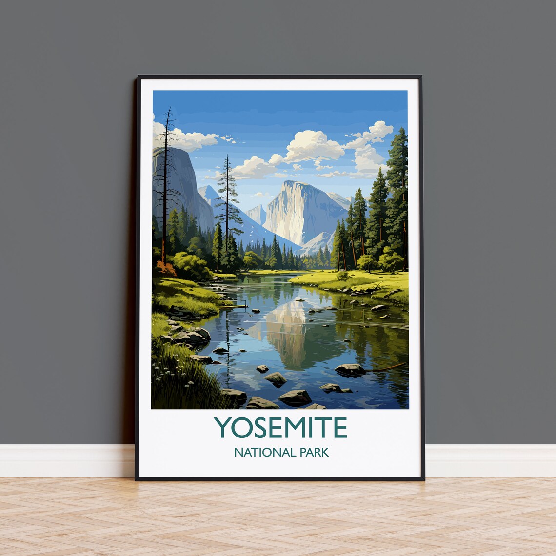 Yosemite National Park Travel Poster, Colorado USA