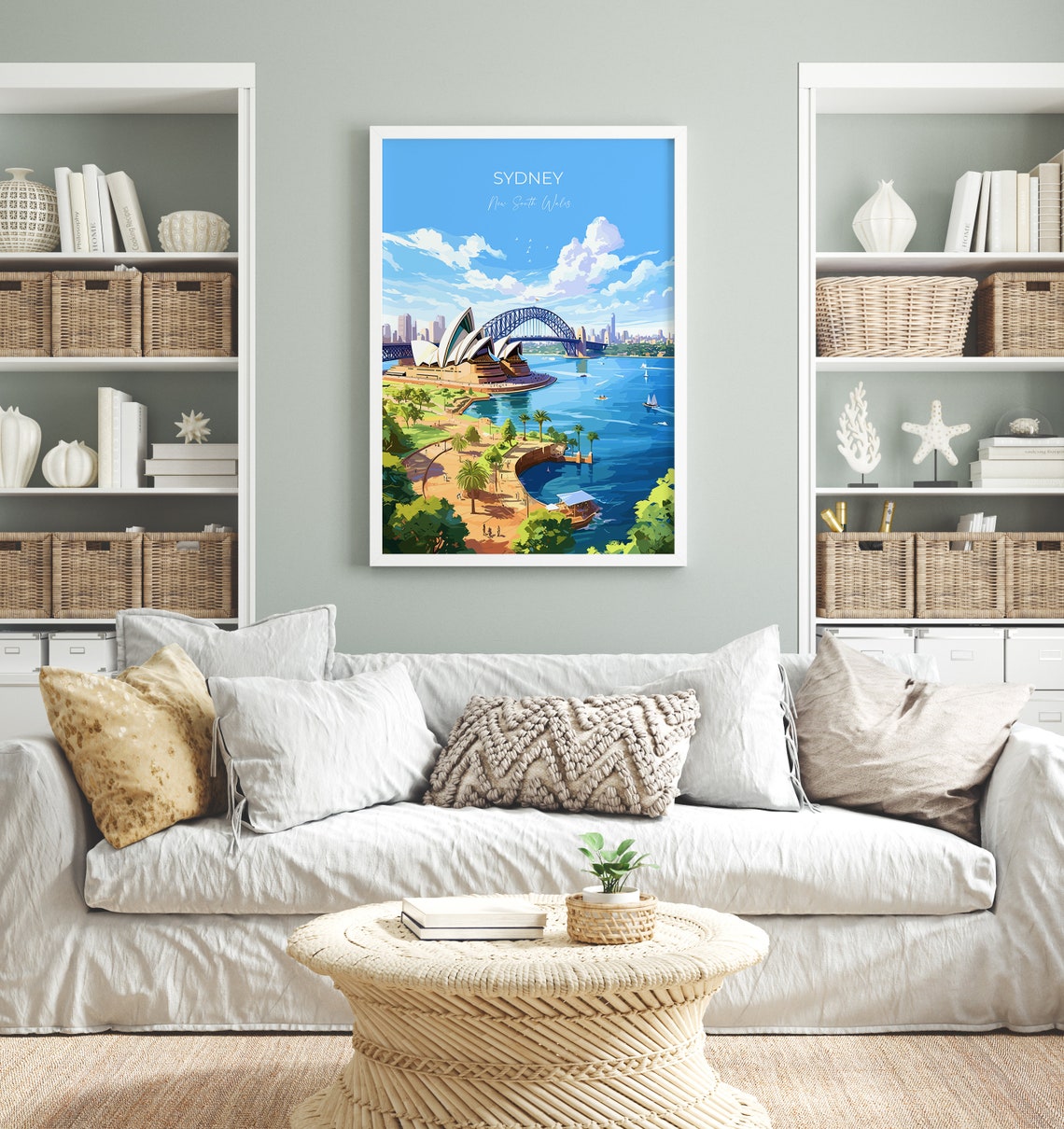 Sydney Travel Poster Wall Art Travel Print Of Sydney New South Wales Art Australia Art Lovers Gift Sydney Travel Art Gift - Image 4