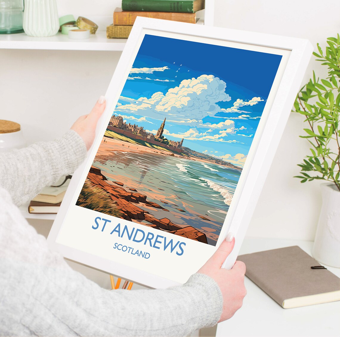 St Andrews Travel Poster, Scotland Art Print - Image 5