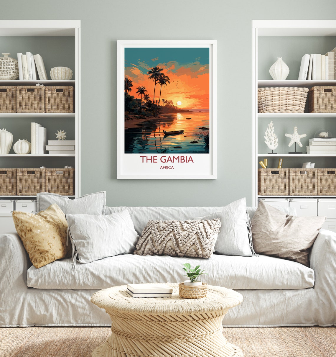 The Gambia Travel Poster Wall Art Travel Poster Of The Gambia The Gambia Gift The Gambia Sunset Africa Africa Art Lovers Gift - Image 4