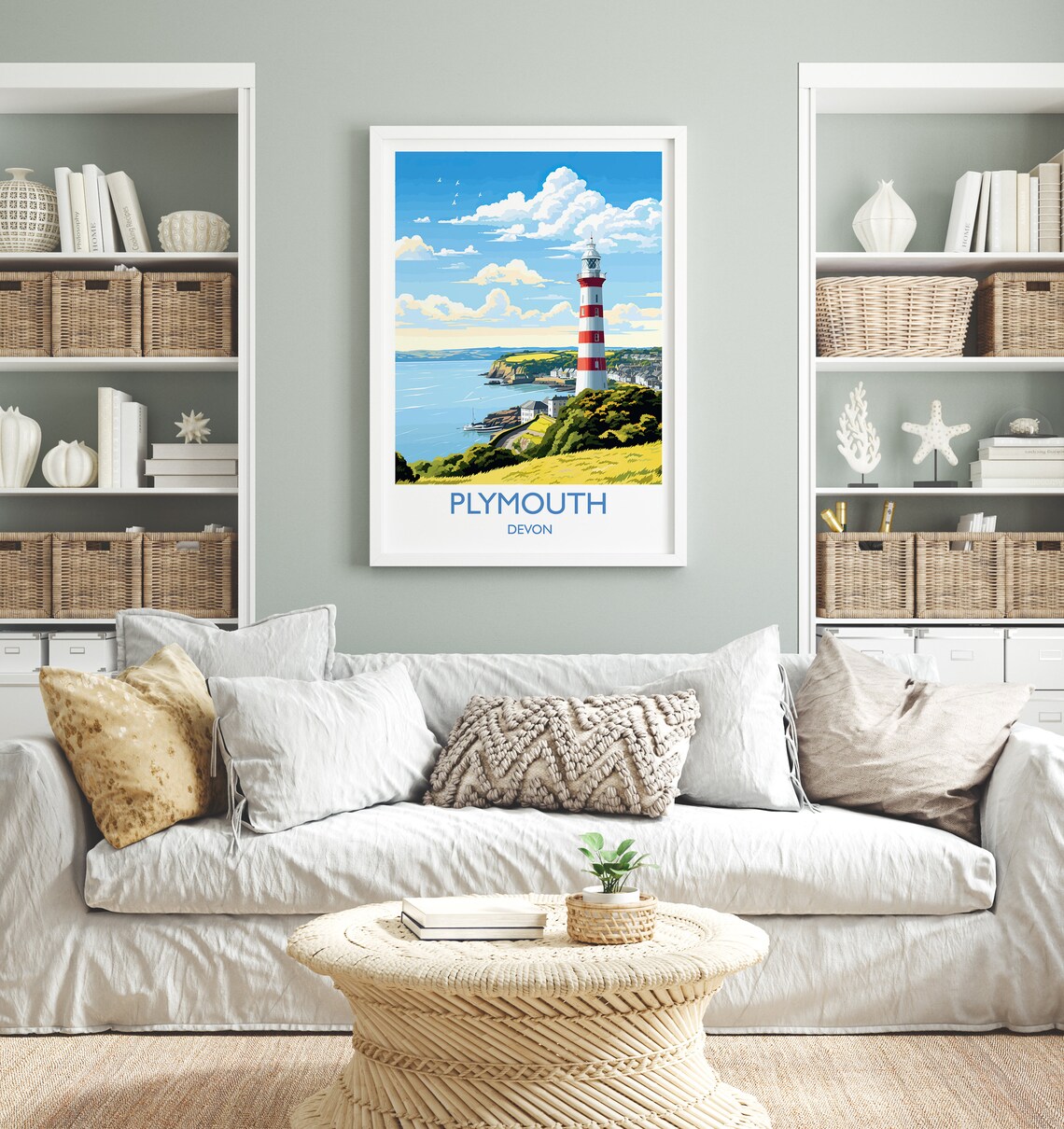 Plymouth Travel Poster, Devon Coast Art Print - Image 4