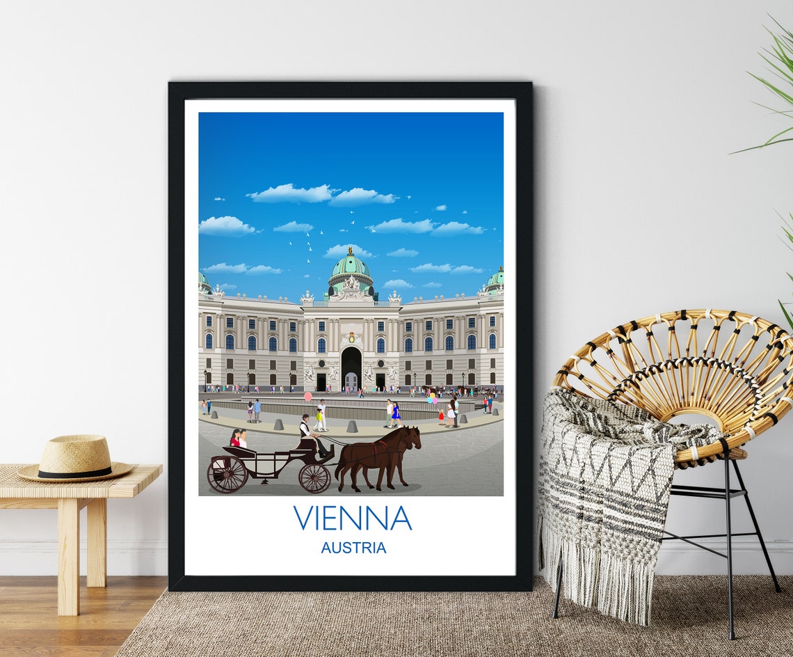Travel Poster Of Vienna Travel Print Of Vienna Vienna Poster Austria Vienna Travel Gift Hofburg Gift
