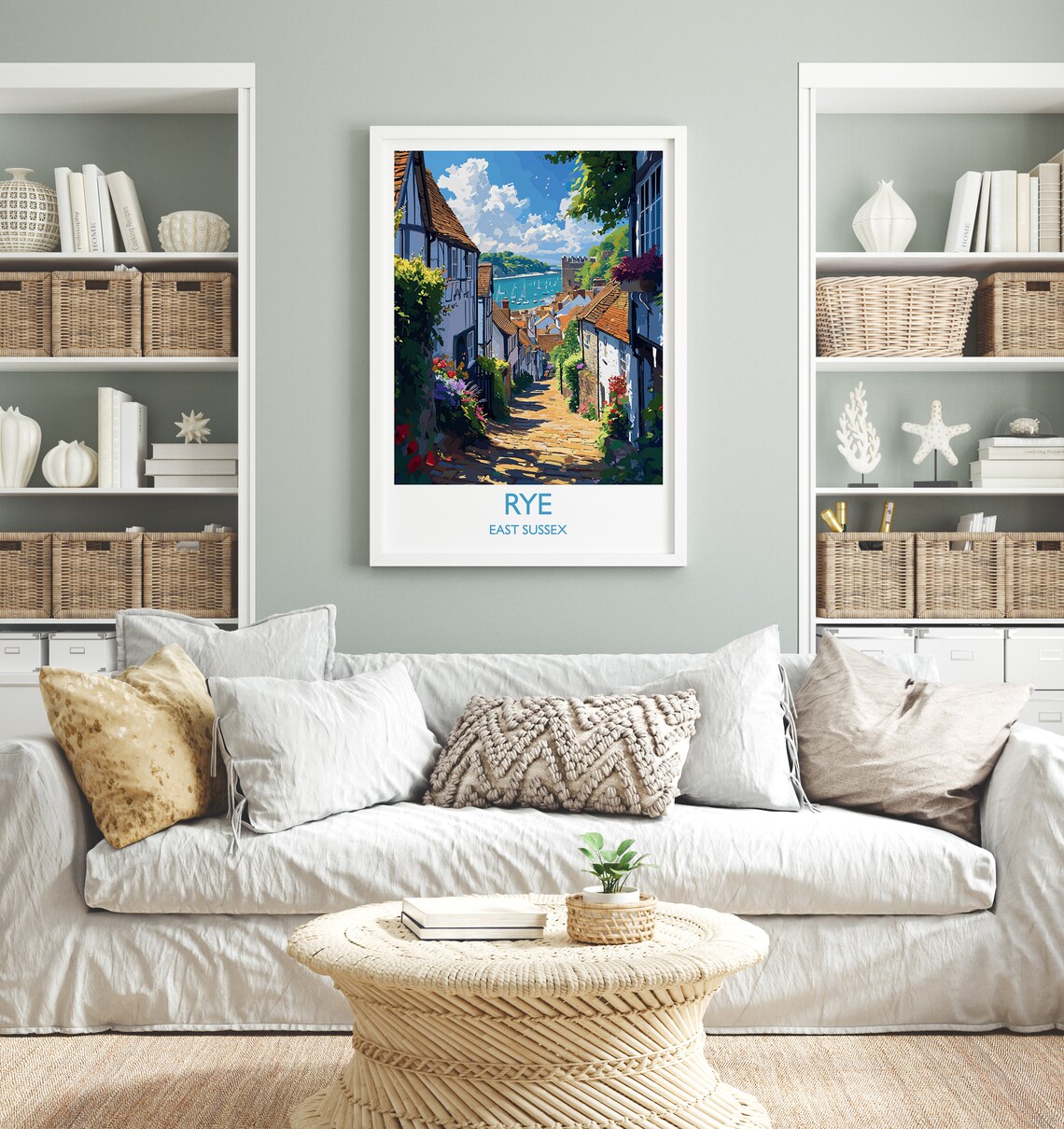 Rye Travel Poster, East Sussex English Coastal Art - Image 4