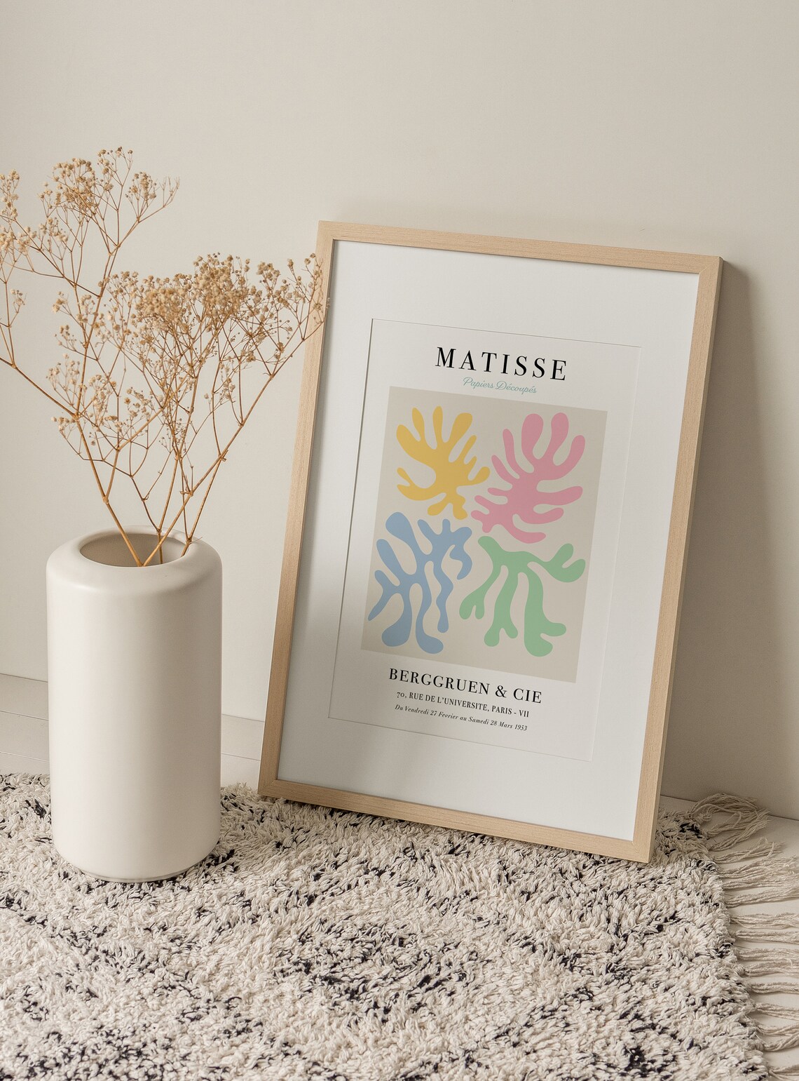 Matisse Papiers Découpés 1953 Coral Cutout Organic Shapes Poster - Image 3