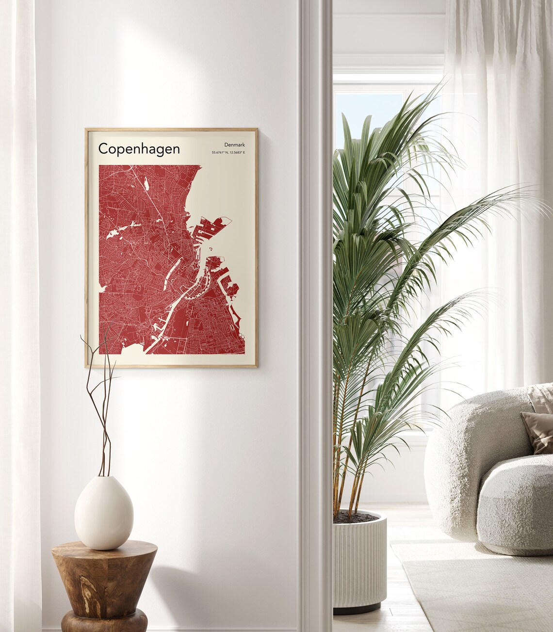Copenhagen City Map, Travel Poster Wall Art - Image 2