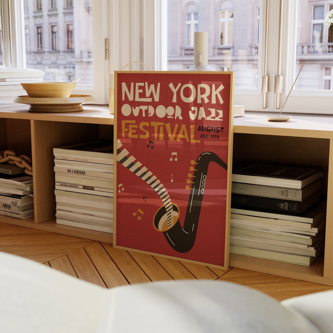 New York Jazz Festival Mid-Century Jazz Art Print - Image 2
