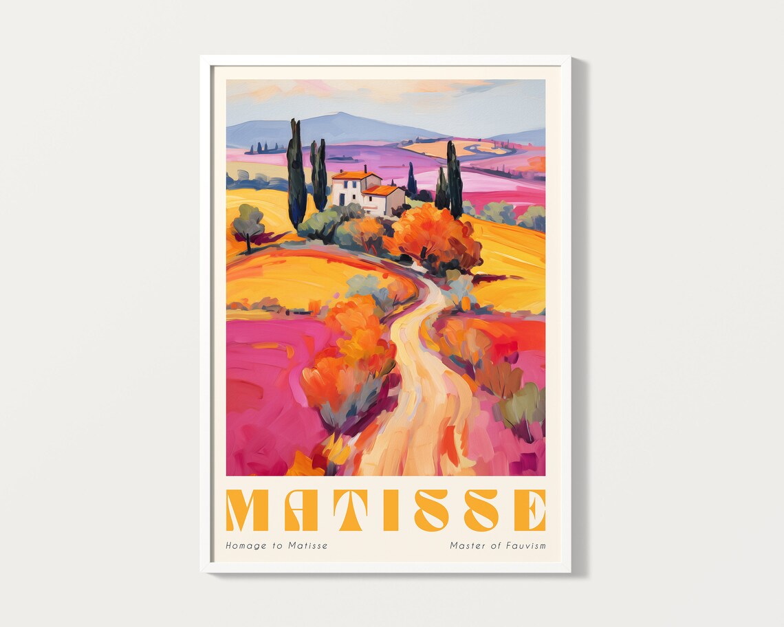 Matisse Exhibition Print Matisse Italy Landscape Painting Colourful Matisse Art Exhibition Prints Fauvist Painting Cottagecore Hm004