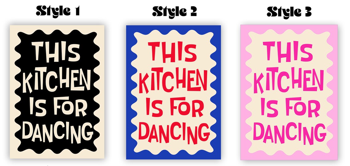 This Kitchen Is For Dancing Mid-Century Poster - Image 2