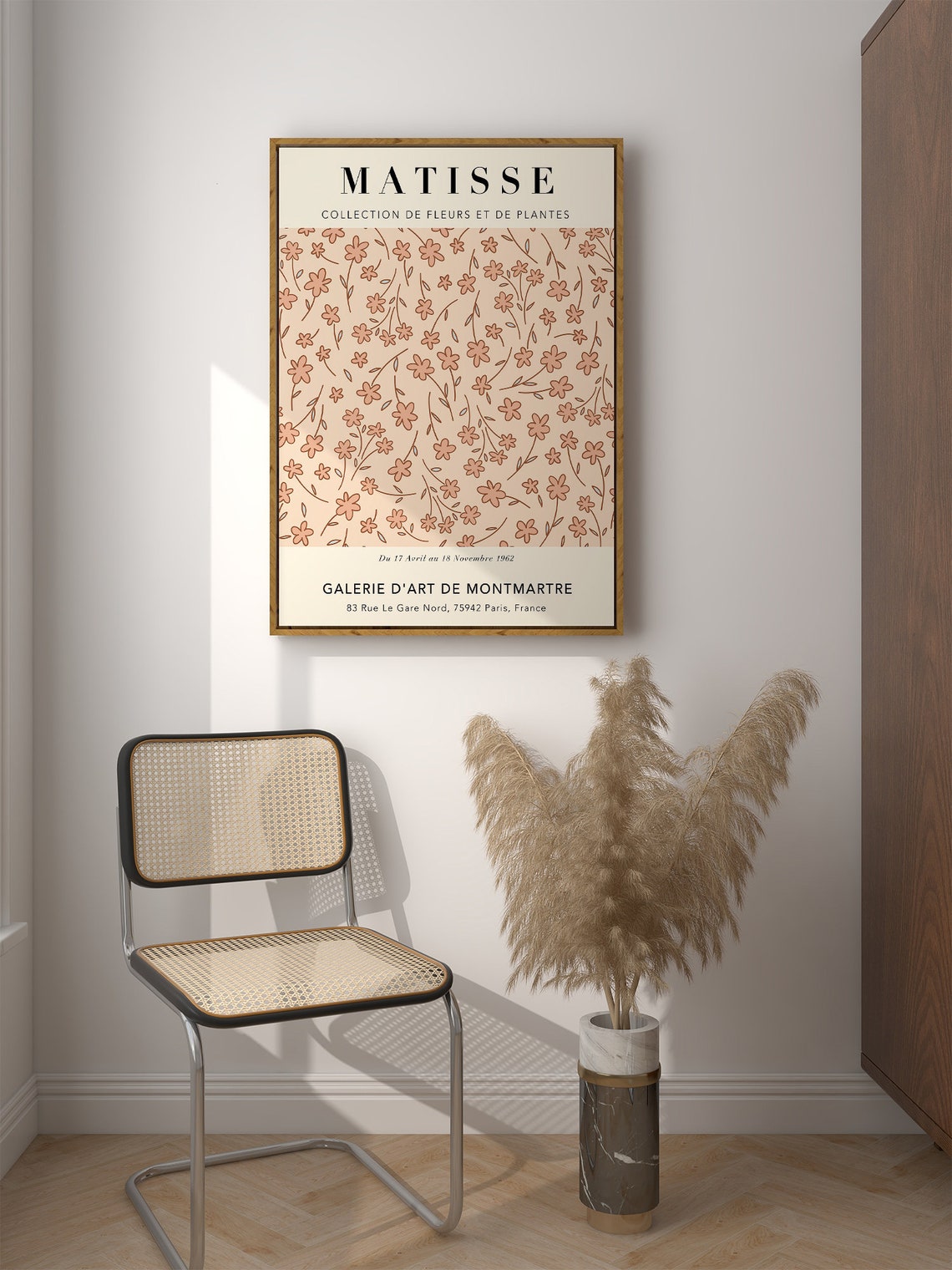 Matisse Ditsy Floral Exhibition Poster Peach Botanical 1962 Gallery - Image 2