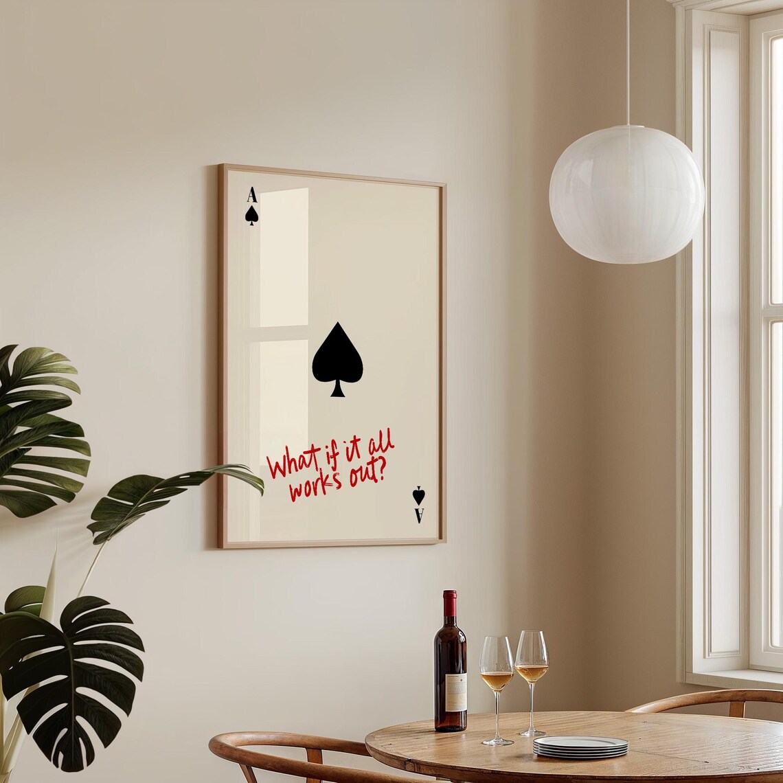 What If It All Works Out Ace of Spades Art Print - Image 3