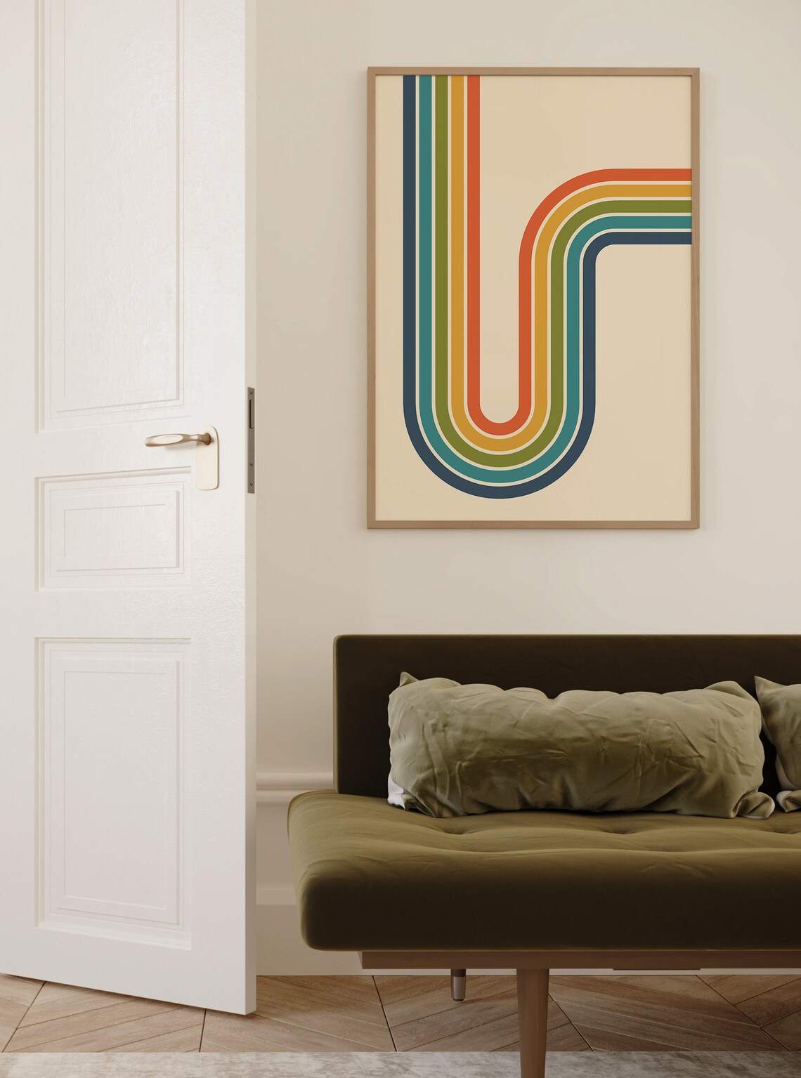 Retro Rainbow 70s Poster, Bauhaus-Inspired Art Print - Image 2