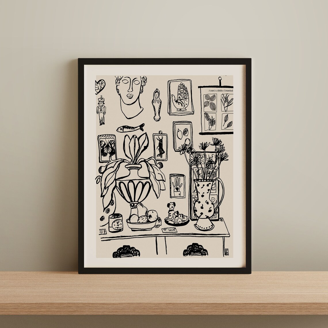 Wall Of Oddities Abstract Minimalist Art Print