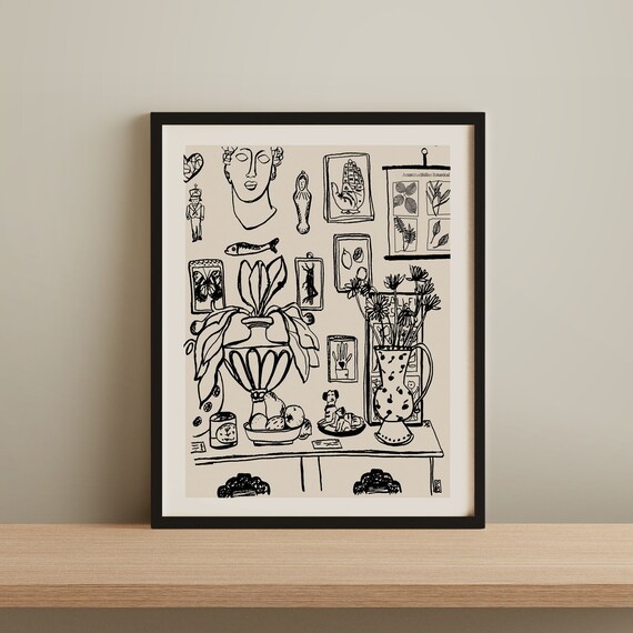 Wall Of Oddities Abstract Minimalist Art Print