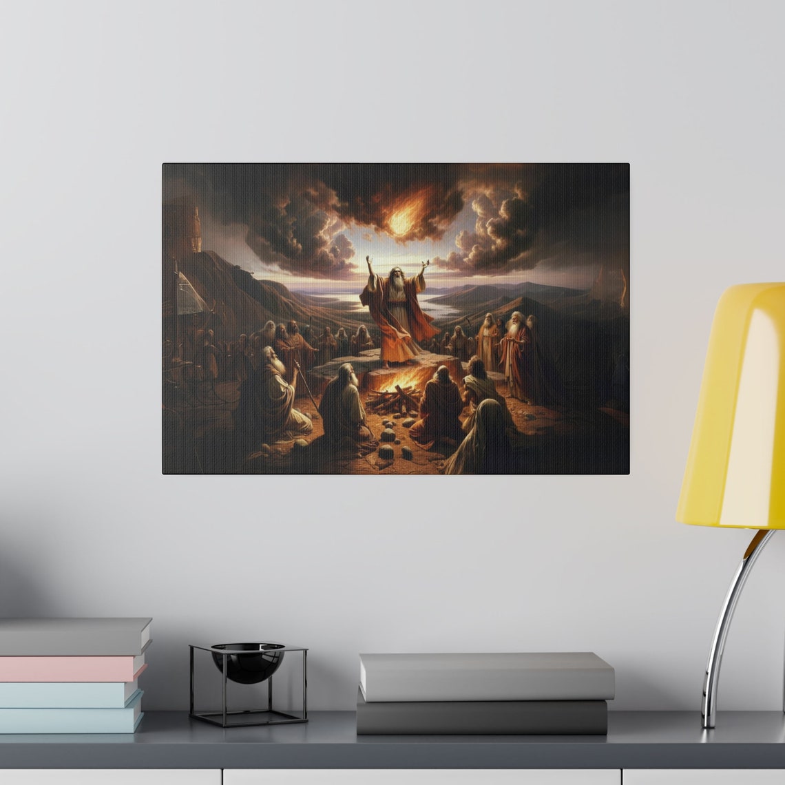 Prophet Elijah At Mount Carmel Matte Print Christian Artwork From Bible Stories Fast Shipping - Image 3